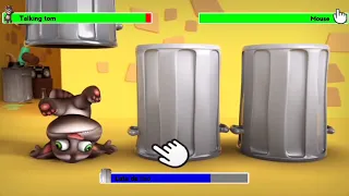 Talking tom vs mouse with healthbars