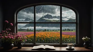 Clear your thoughts and put away your stress with the sound of rain in cozy nook #Live #Livestream