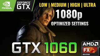 Resident Evil 4 Remake GTX 1060 6GB FX 8350 4.4GHz PC Benchmark All Settings and Optimized Settings