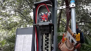 Wiring 200amp main service power pedestal~How I Did It~