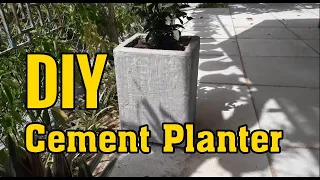 Simple Styrofoam Cement Planter DIY Tutorial