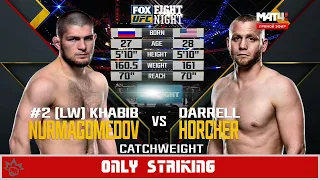 Khabib Nurmagomedov vs Darrell Horcher but it's only striking... | MMA GOATS