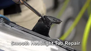 Repairing a Smooth Headlight Tab Using the Nitrogen Plastic Welder