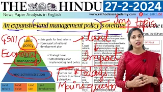 27-2-2024 | The Hindu Newspaper Analysis in English | #upsc #IAS #currentaffairs #editorialanalysis
