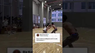 Kiyan Anthony and Cole Anthony playing 1v1 🏀👀 (via cbrickley603/IG, h/t BickKnickEnergy_/X) #shorts