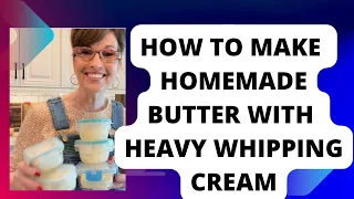 How To Make Homemade Butter With Heavy Whipping Cream & Butter Milk/Food Processor @ourforeverfarm