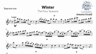 WINTER (FOUR SEASONS) for solo SOPRANO SAXOPHONE (version without metronome for all instruments 🎻❄👇)