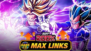 THE *BEST* UNIT IN DOKKAN! LEVEL 10 LINKS 100% RAINBOW STAR LR VEGETA & TRUNKS! (DBZ: Dokkan Battle)