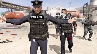 GTA 5 - What Happens If👮POLICE Michael and Franklin Kills Police Trevor!(Secret Police Ending)