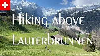 A perfect hike in mountain spring in Lauterbrunnen Switzerland