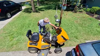 2019 Cub Cadet, very base model. It has headlights, 1 cylinder, and that's about it. Cuts pretty.