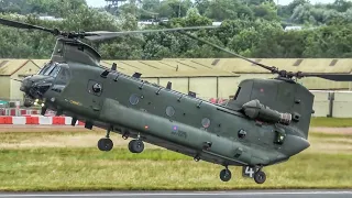 "Rotorcraft Roar: RAF Chinook Showcase at RIAT 2023"