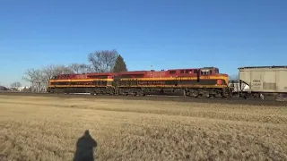 CP 674 at Bettendorf UP BNSF CN CP 375 two KCS at Riverdale March 13, 2022