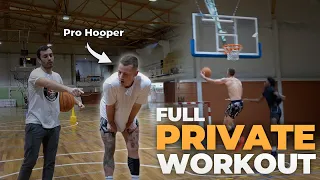 PRIVATE Pro Basketball Skill Workout with OVERSEAS TRAINER // Live 1v1s and Situationals