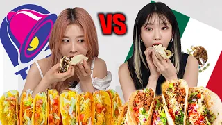 [Taco Bell VS Authentic Mexican Taco] Which Taco Will Koreans Like More? l Kpop Idol Rocket Punch