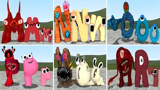 All 3D Version Of Alphabet Lore Family in Garry's Mod