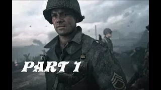 CALL OF DUTY WW2 Walkthrough Gameplay Part 1 - Normandy - Campaign Mission 1(بداية الأسطورة