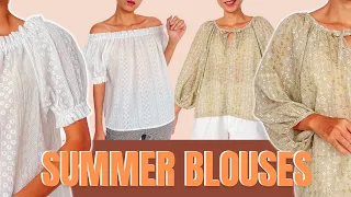 DIY CUTE SUMMER BLOUSES (Beginner friendly sewing projects) | Step by step sewing tutorial