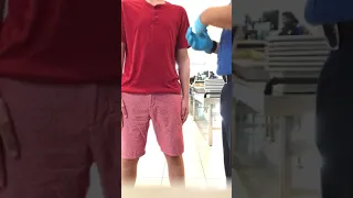 TSA pat down on a boy