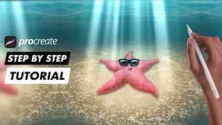 #56 - Sunbathing Starfish Procreate tutorial