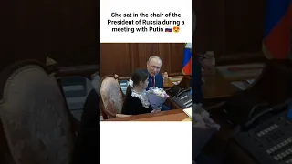 She is in the President's chair during a meeting with Putin#russia#putin#moscow#vladimirputin#shorts