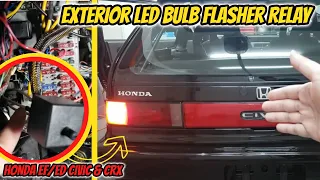 ||HONDA EF9 / ED7 88-91 CIVIC & CRX|| Exterior LED Bulb Upgrade Flasher Relay Installation👍🏻