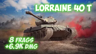 Lorr 40 t - 8 Frags 6.9K Damage - 95% implementation! - World Of Tanks