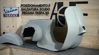 POSIZIONAMENTO E SALDATURA SCUDO PEDANA VESPA 50 N - Parte 3