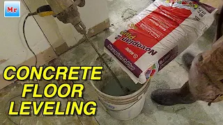 How To Floor Leveling use 4D Laser Level Self Leveling Concrete and Tripods DIY MrYoucandoityourself