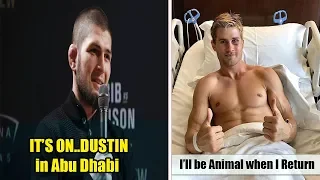 IT'S OFFICIAL..Khabib Nurmagomedov Vs Dustin Poirier on UFC 242 in ABU DHABI and Sage Northcutt..