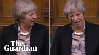 Theresa May reacts in shock as Michael Gove addresses Brexit security fears