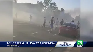 Witnesses capture video of large Sacramento sideshow