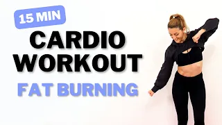 🔥15 Min FAT BURNING CARDIO for WEIGHT LOSS🔥NO SQUATS/LUNGES🔥NO JUMPING🔥NO REPEATS🔥