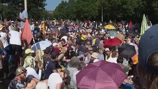 Several thousand climate activists blocked a Dutch highway on Saturday