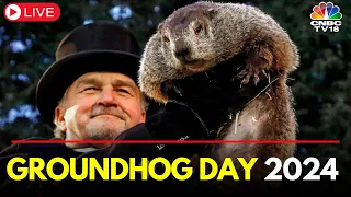 LIVE: Groundhog Day 2024 | Famous Groundhog Punxsutawney Phil | Punxsutawney, Pennsylvania | IN18L