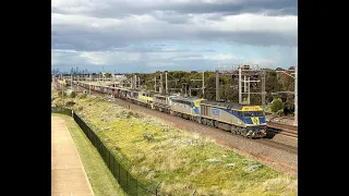 Freight, pasenger and steam train action throughout Melbourne 9/9/23