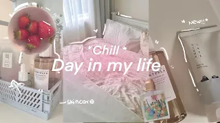*CHILL*  Aesthetic day in my life ! 🍡🍓🍁| walks , unboxing , food