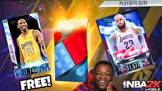 FREE Kobe Card & DIAMOND Playoffs LeBron Packs!! NBA 2K MOBILE S3 Pack Opening!