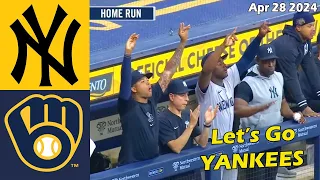 New York Yankees vs. Milwaukee Brewers Highlights , Apr 28 2024 | MLB Season 2024