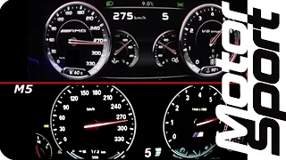 0-280 km/h : Mercedes S 63 AMG Coupé VS BMW M5 (Motorsport)