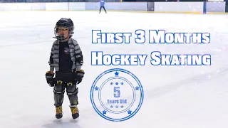 Let's Try Hockey Skating! 5 Years Old "Turn & Stop" Practice