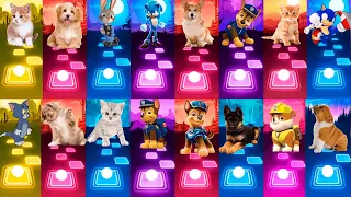 Dogs vs Cats (Pug, Chase, Tom, Sonic, Rubble, Bulldog) - MEGAMIX Tiles Hop EDM Rush!