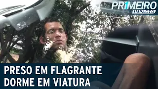 SP: preso em flagrante dorme em viatura após furto na “cracolândia” | Primeiro Impacto (10/04/23)