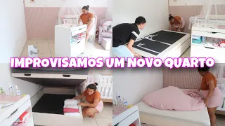 MONTAMOS A OUTRA CAMA DE CASAL NO QUARTO DELA - UMA GRANDE MUDANÇA - OLHA COMO FICOU | Dani Mendes