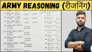Army reasoning important question. army agniveer exam important questions #armyexam #armypaper