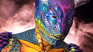 Colorful Dragon FX Makeup Tutorial | RBFX Prosthetic