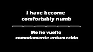 Pink Floyd - Comfortably Numb - Lyrics Ingles/Español