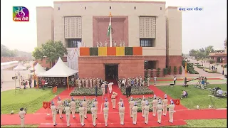 National Flag Hoisting Ceremony at New Building of Parliament