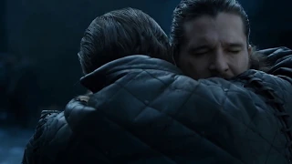 Jon leaves Ghost with Tormund Giantsbane || GOT S08E04 || Jon bids farewell to sam and gilly