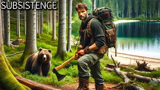 Day 3 Wilderness Survival | Subsistence Gameplay